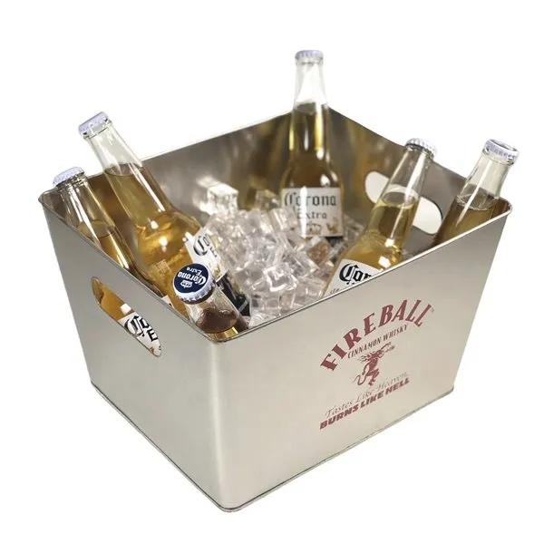 Гальванизированное металлическое ледяное ведро